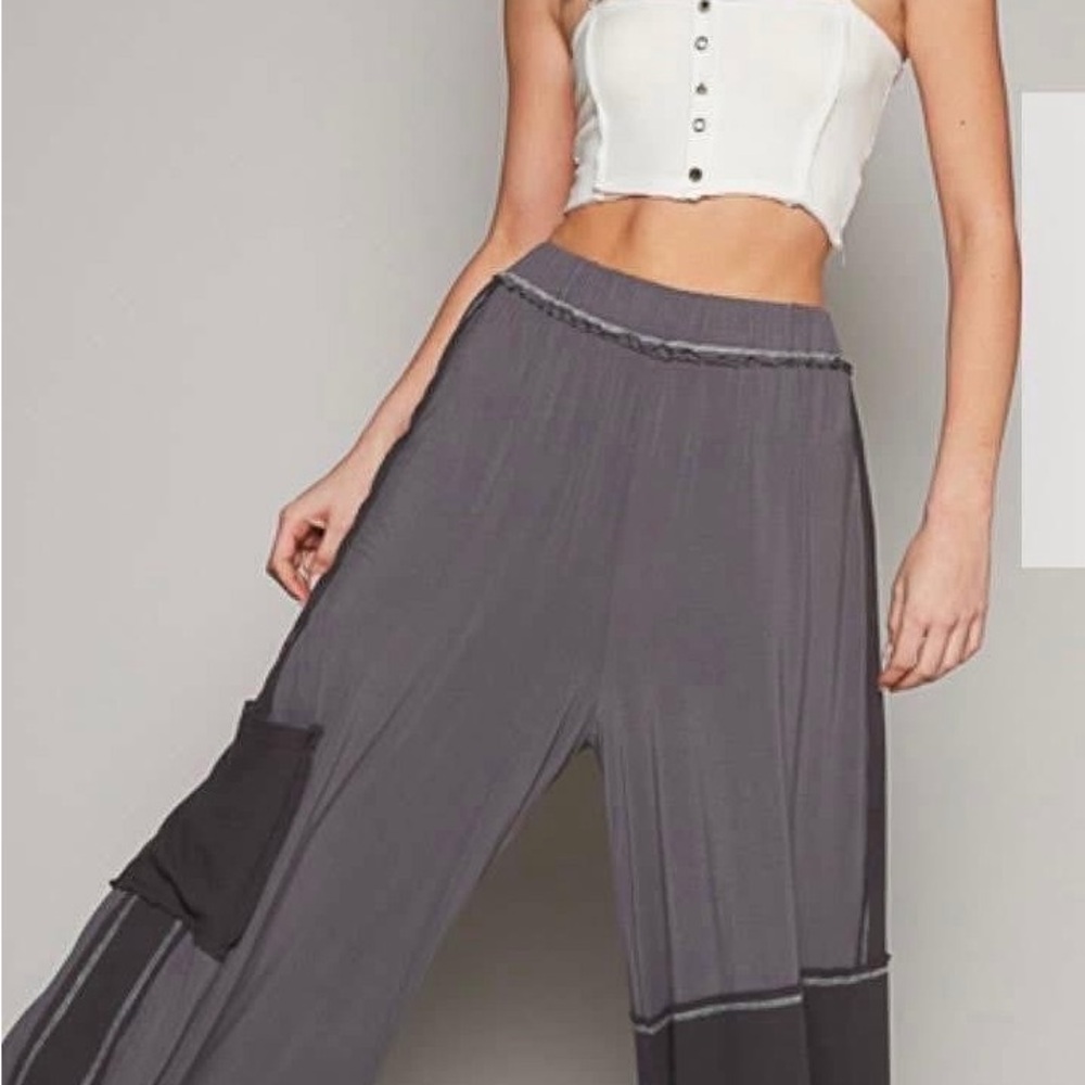 POL Gray Women's Wide-Leg Pants. small available